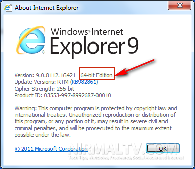 Internet Explorer 32 Bit Windows 7